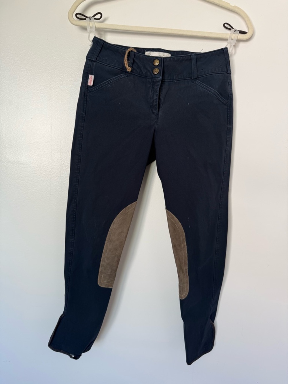 The Tailored Sportsman Navy Knee Patch Breeches